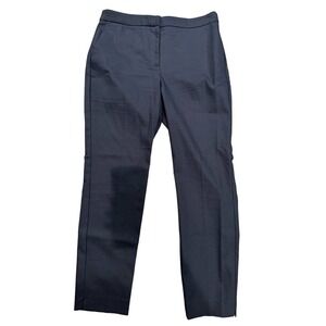 Zara Women's Navy Cotton Blend Dress Pants Size Large Elastic Waist